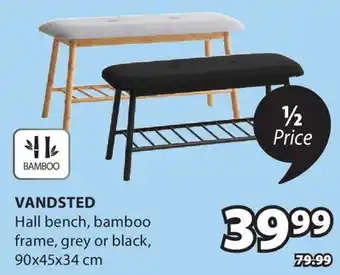 JYSK Vandsted Hall bench offer