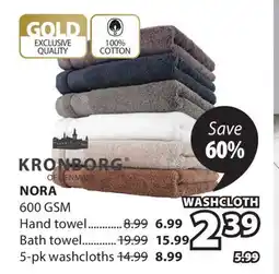 JYSK KRONBORG NORA WASHCLOTH offer