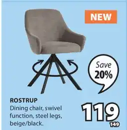 JYSK Rostrup Dining chair offer
