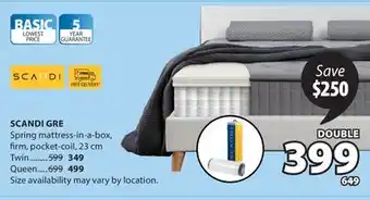 JYSK SCANDI GRE Spring mattress-in-a-box offer