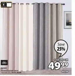 JYSK Dab Darby Blackout curtain panel offer