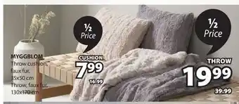 JYSK MYGGBLOM Throw Cushion offer