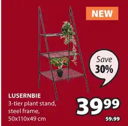 JYSK LUSERNBIE 3-tier plant stand steel frame offer