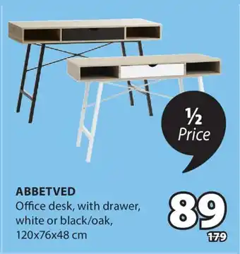 JYSK ABBETVED Office desk offer