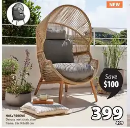 JYSK Halvrebene Deluxe nest chair offer