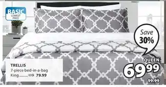 JYSK TRELLIS 7-piece bed-in-a-bag offer