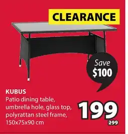 JYSK KUBUS Patio dining table offer