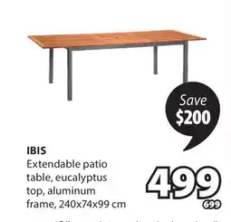 JYSK IBIS Extendable patio table offer