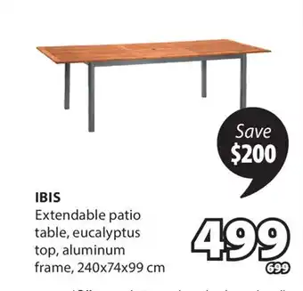 JYSK IBIS Extendable patio table offer