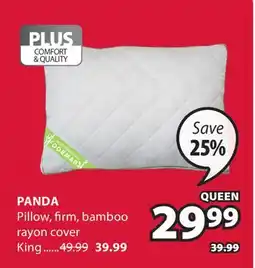 JYSK PANDA Pillow, firm, bamboo rayon cover offer