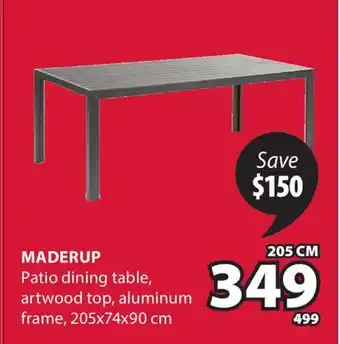 JYSK MADERUP Patio dining table offer