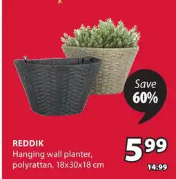 JYSK Reddik Hanging wall planter offer