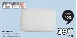 JYSK GEL GUSSET Memory foam pillow with cooling gel offer