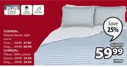 JYSK SUNNDAL Natural duvet offer