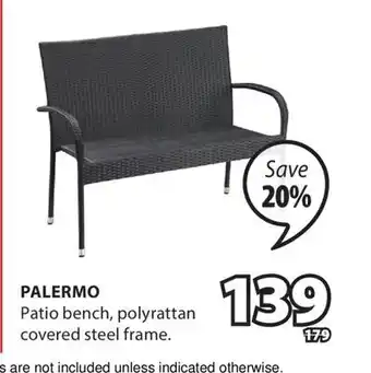 JYSK Palermo Patio bench offer