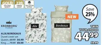 JYSK KRONBORG ALIX/BORDEAUX Duvet cover set offer