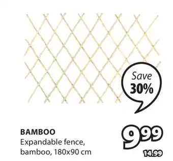 JYSK BAMBOO Expandable fence offer