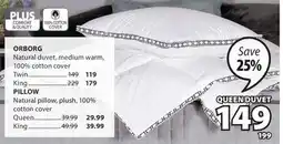 JYSK ORBORG Natural duvet offer