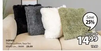 JYSK SOPHIE Throw cushion offer