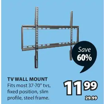 JYSK TV WALL MOUNT Fits most 37-70 tvs offer