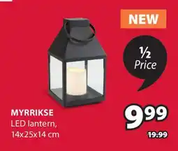 JYSK MYRRIKSE LED lantern offer