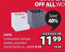 JYSK Haya Collapsible storage basket offer