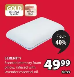 JYSK SERENITY Scented memory foam pillow offer