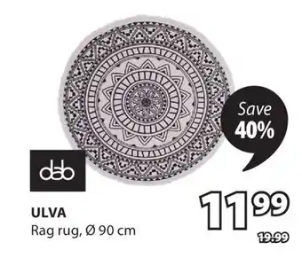 JYSK ULVA Rag rug offer