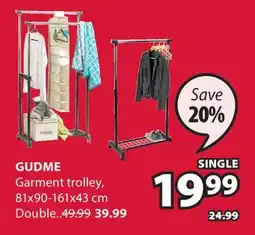 JYSK GUDME Garment trolley offer