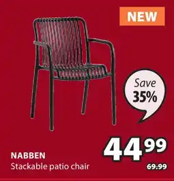 JYSK Nabben Stackable patio chair offer