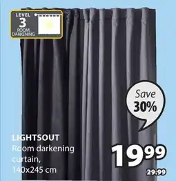 JYSK Lightsout Room darkening curtain offer
