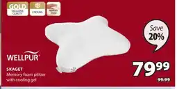 JYSK WELLPUR SKAGET Memory foam pillow offer