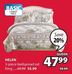 JYSK Helen 3-piece bedspread set offer
