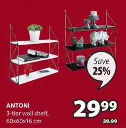 JYSK Antoni 3-tier wall shelf offer