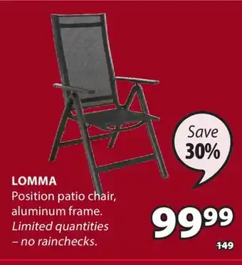 JYSK Lomma Position patio chair offer