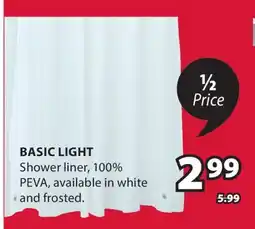 JYSK Basic Light Shower liner offer