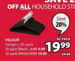 JYSK Velour Hangers, 50-pack offer