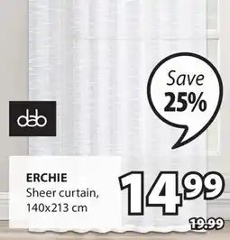 JYSK Erchie Sheer curtain offer