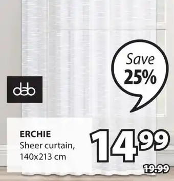 JYSK Erchie Sheer curtain offer