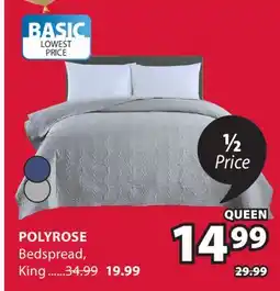 JYSK Polyrose Bedspread offer