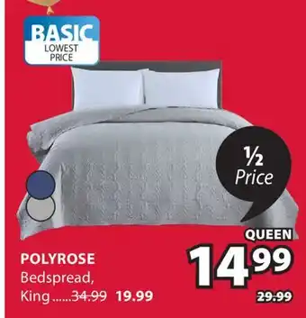 JYSK Polyrose Bedspread offer