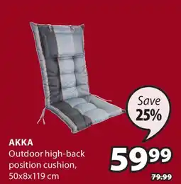 JYSK AKKA Outdoor high-back position cushion offer