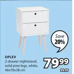 JYSK Oplev 2-drawer nightstand offer
