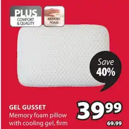JYSK Gel Gusset Memory foam pillow offer