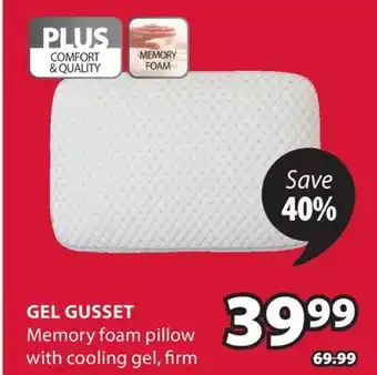 JYSK Gel Gusset Memory foam pillow offer