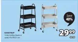 JYSK KANSTRUP 3-tier trolley offer