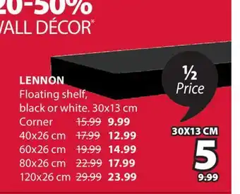 JYSK LENNON Floating shelf offer