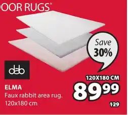 JYSK Elma Faux rabbit area rug offer