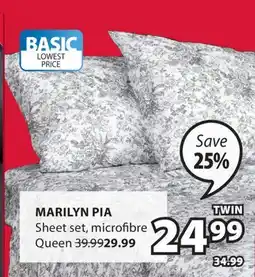 JYSK MARILYN PIA Sheet set, Microfibre Queen offer