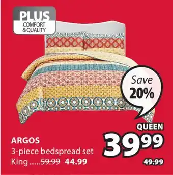 JYSK ARGOS 3-piece bedspread set offer